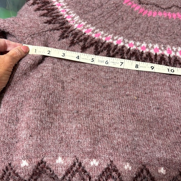 a new day Pink and Brown Patterned Turtleneck Sweater - Picture 5 of 7